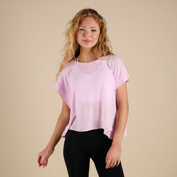 FP Movement My Time Tee in Jam Jewel shown in studio on model