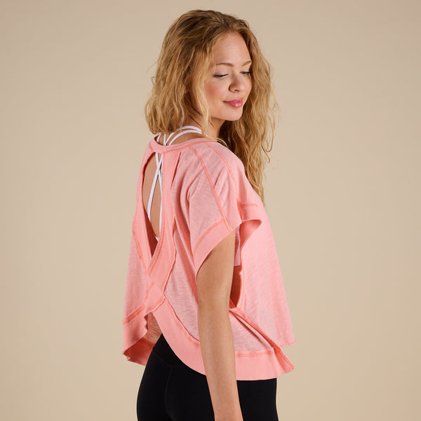 FP Movement My Time Tee in Fruit Punch shown in studio on model
