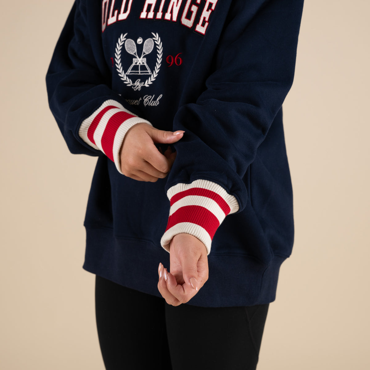 Gold Hinge Heritage Crewneck in Navy