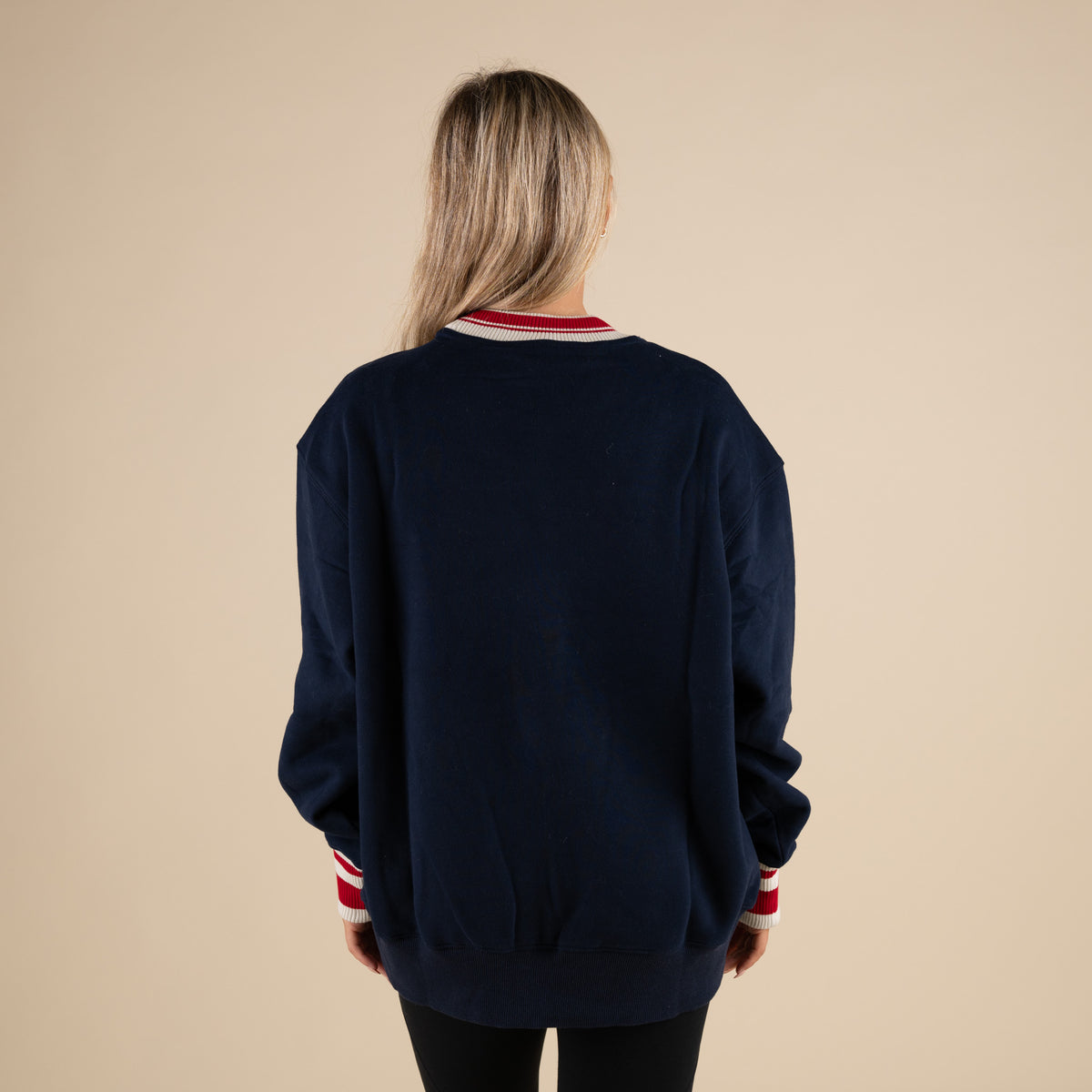 Gold Hinge Heritage Crewneck in Navy