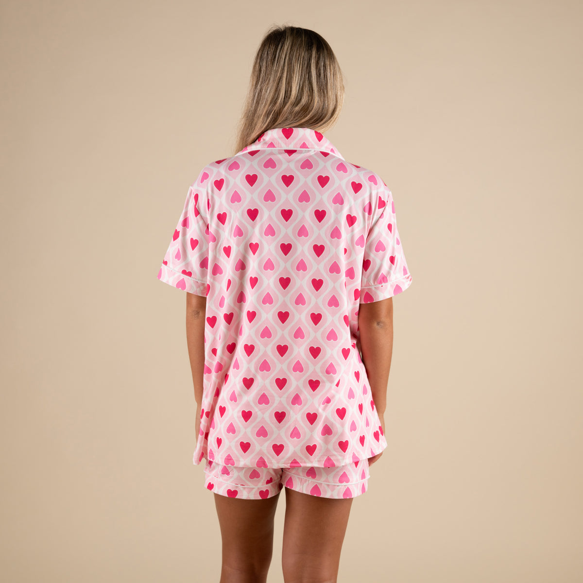 Katydid Light Pink Hearts Pajama Set