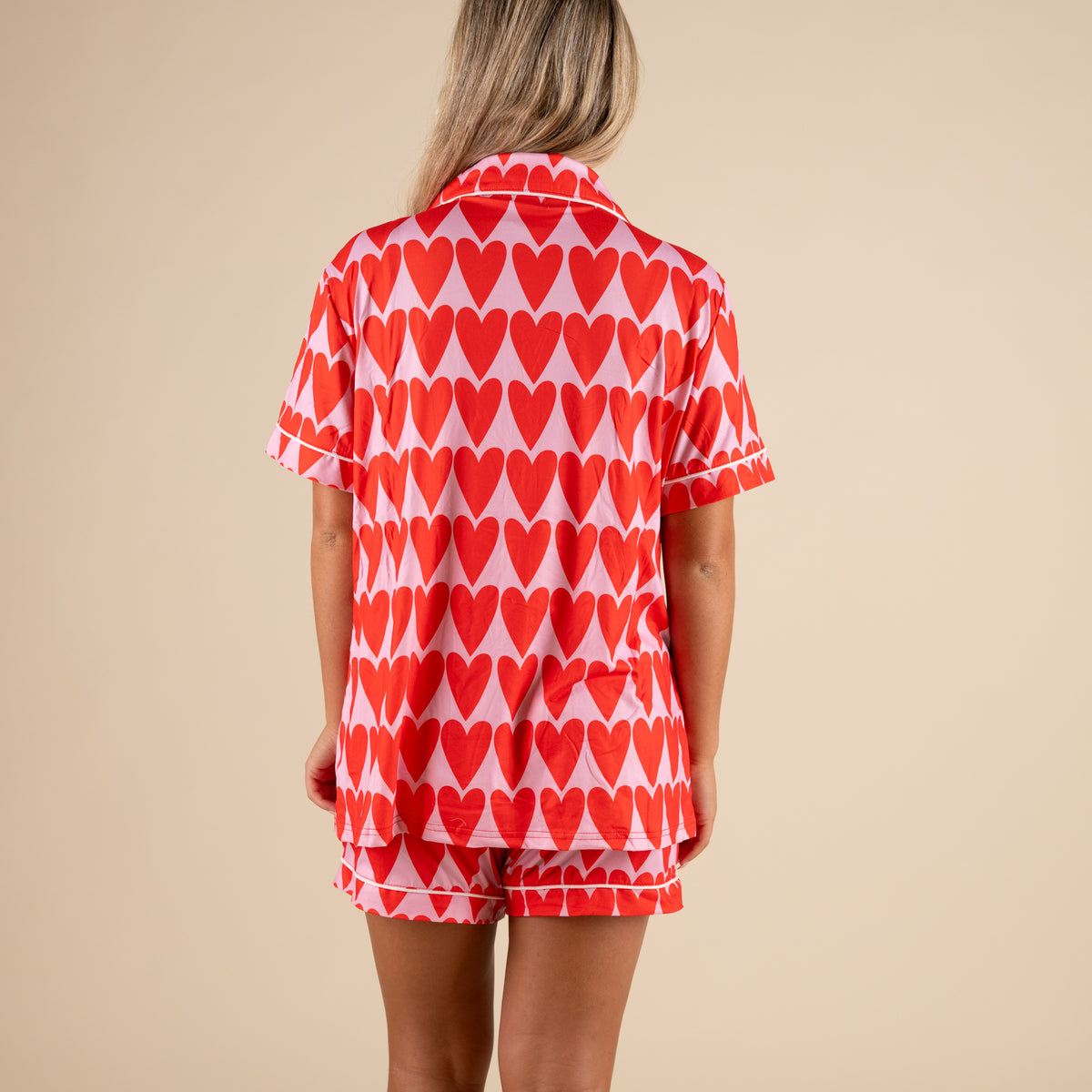 Katydid Red Heart Pajama Set