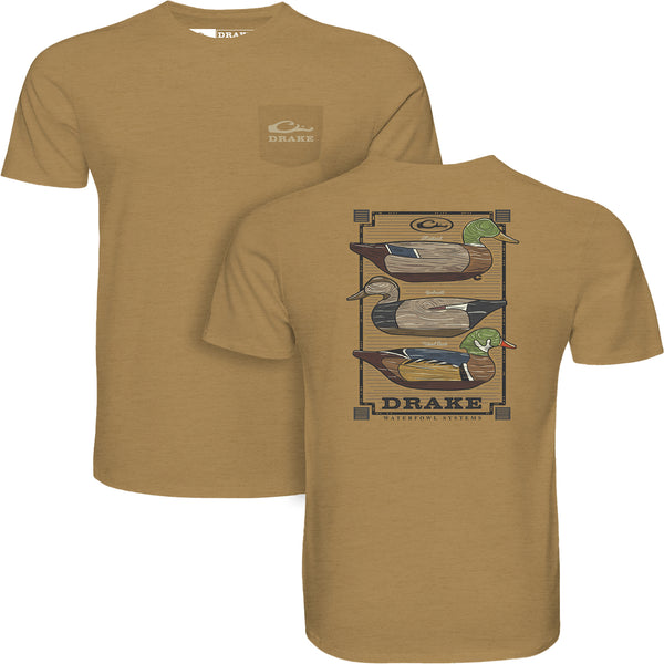 Vintage Decoy Stack Short Sleeve T-Shirt in Honey Mustard