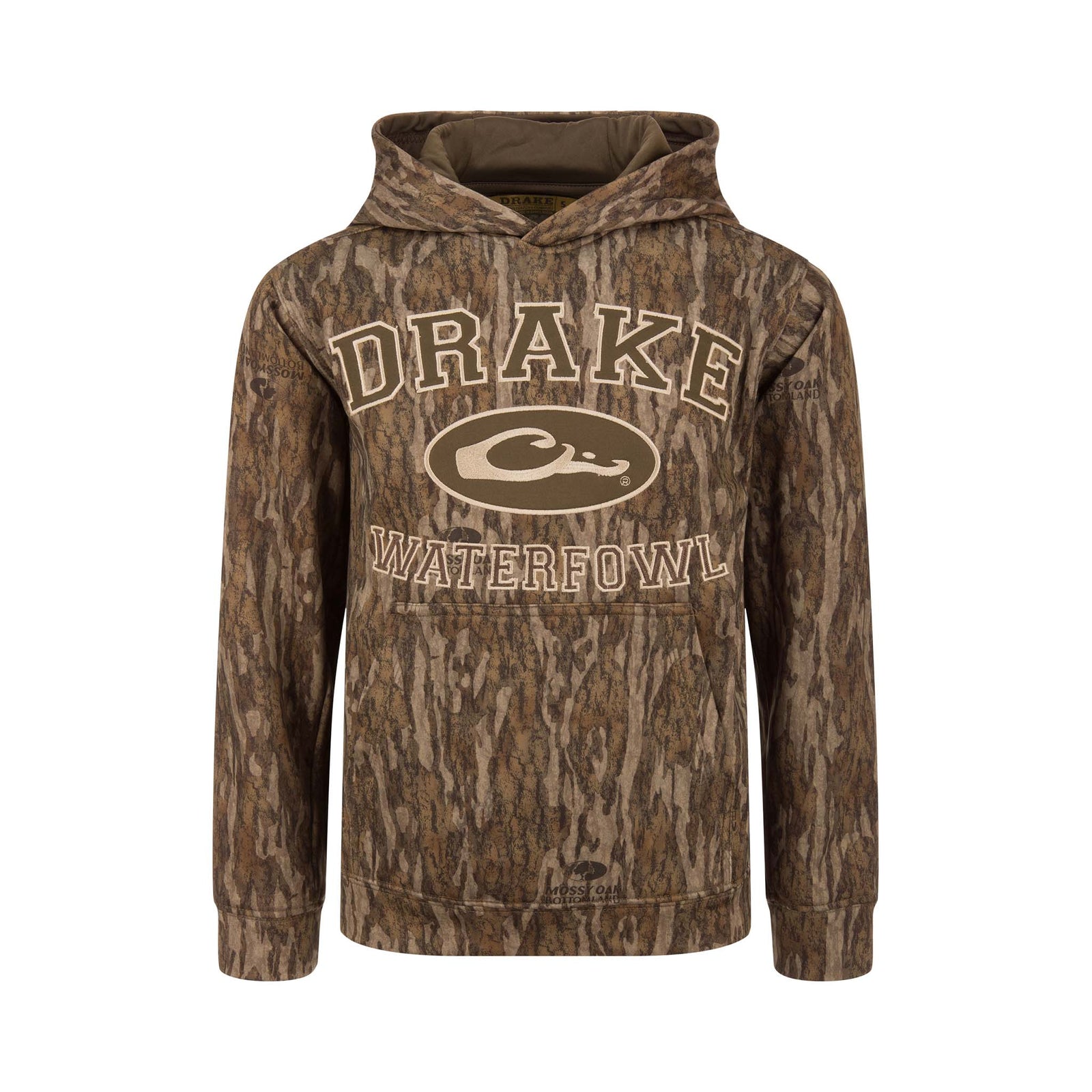 Drake Waterfowl Youth Performance Hoodie in Bottomland