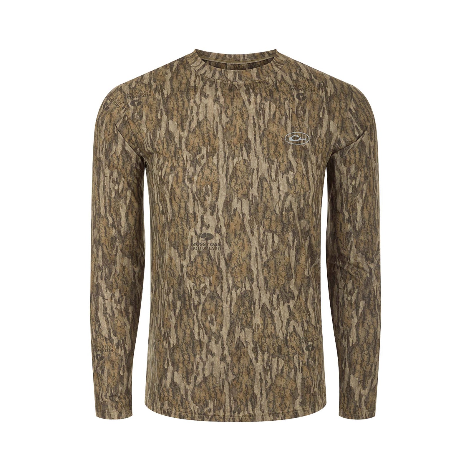Drake Waterfowl Youth Performance Long Sleeve T-Shirt in Bottomland Camo