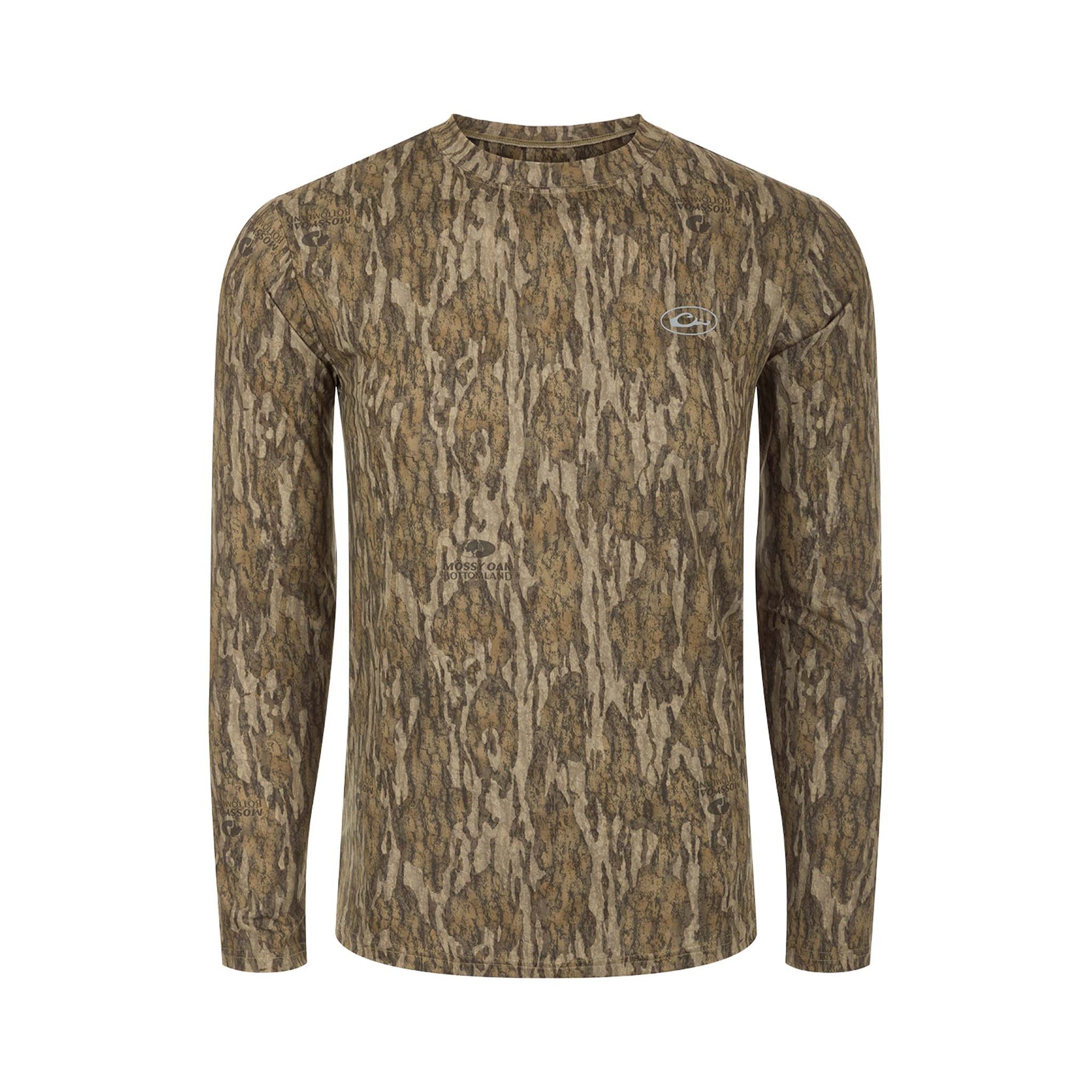 Drake Waterfowl Youth Performance Long Sleeve T-Shirt in Bottomland Camo