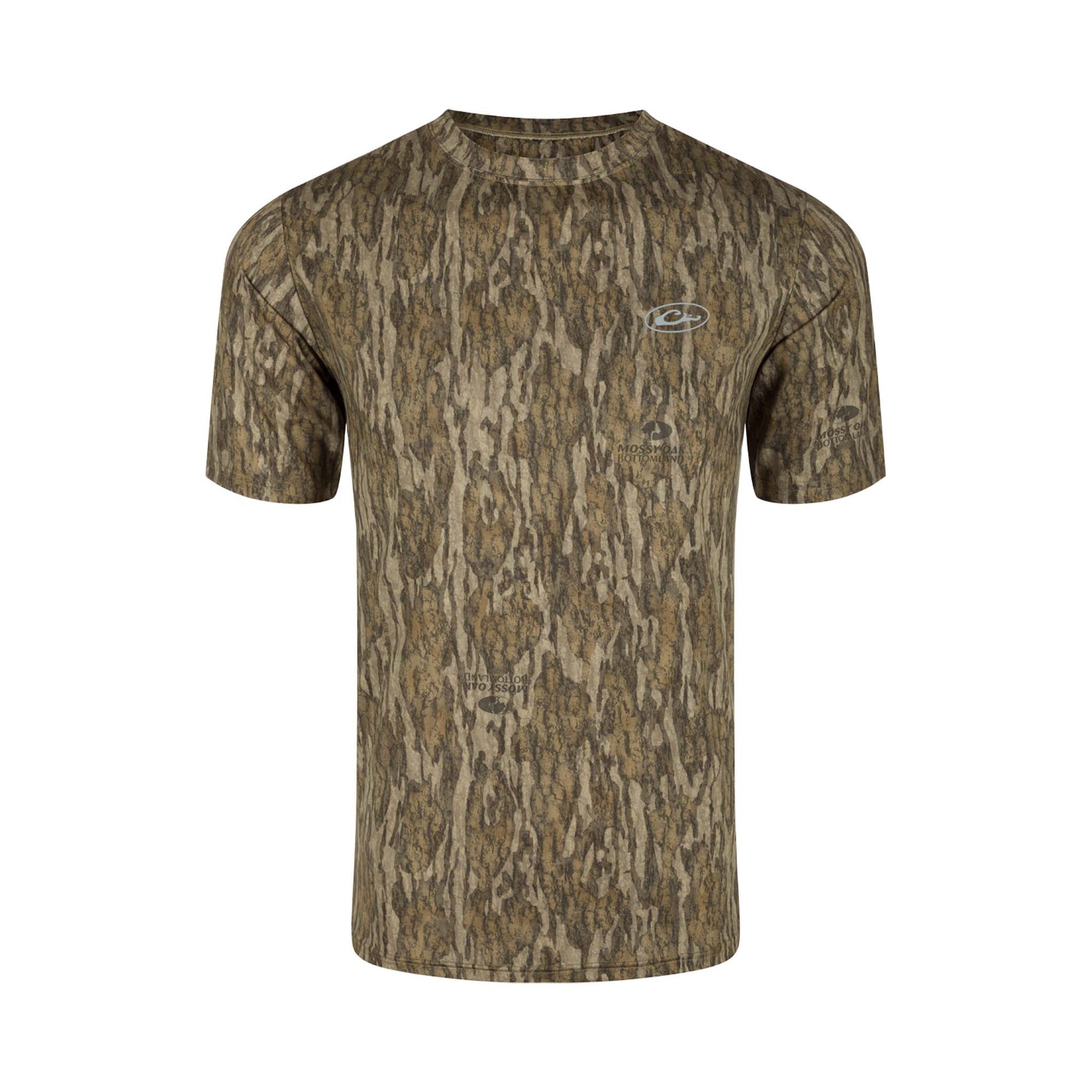 Drake Waterfowl Youth Performance Short Sleeve T-Shirt in Bottomland Camo