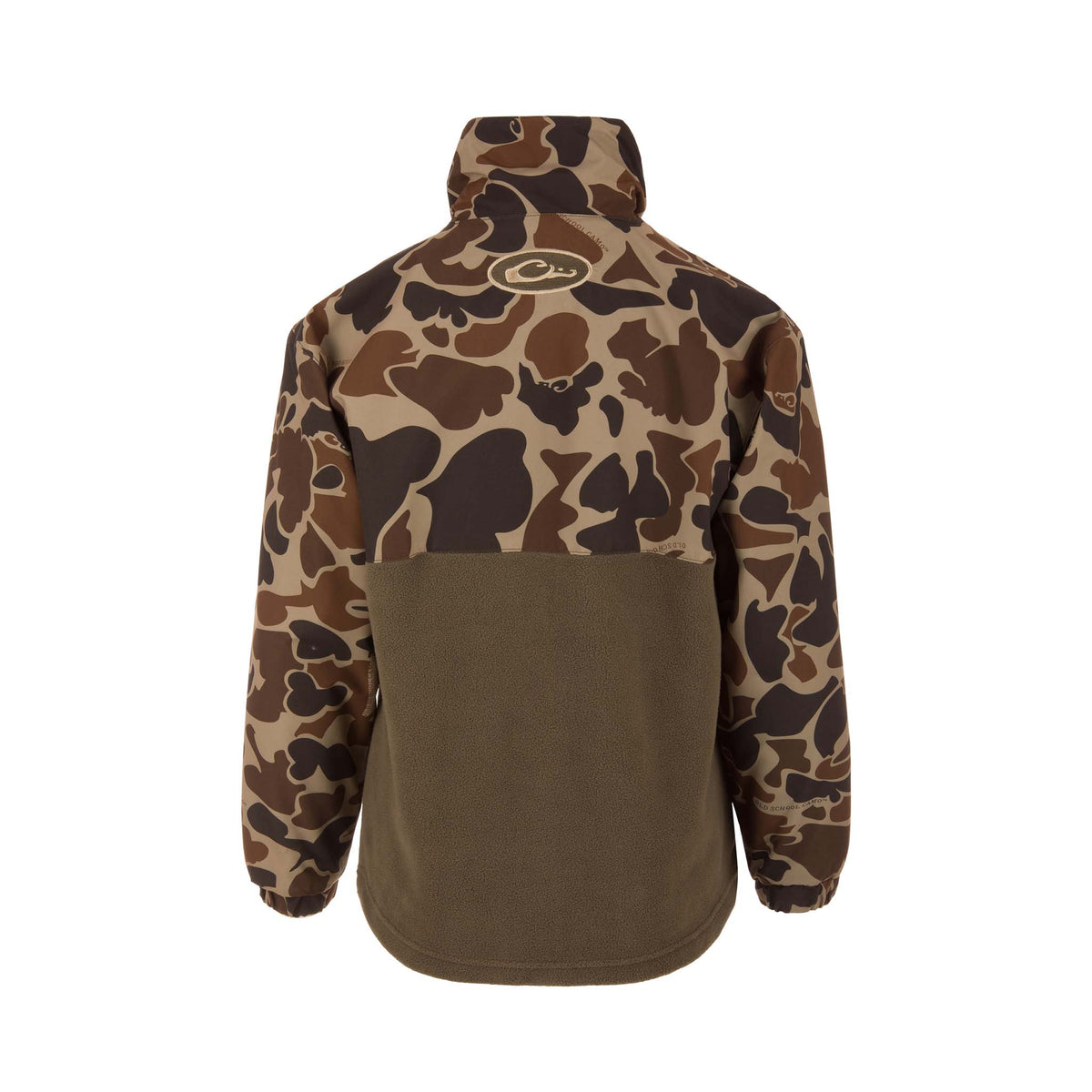 Drake Waterfowl Youth Eqwader 1/4 Zip Jacket in Old School Camo