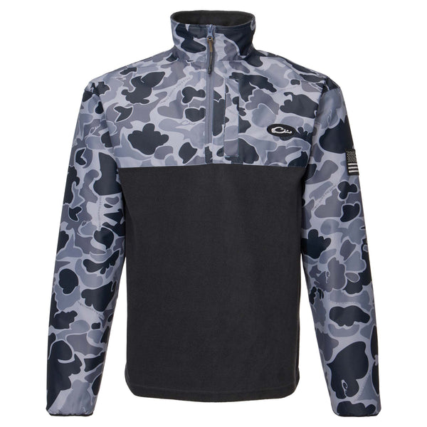 Drake Waterfowl Men's Sherpa Refuge Eqwader™ 1/4 Zip in Black Camo 