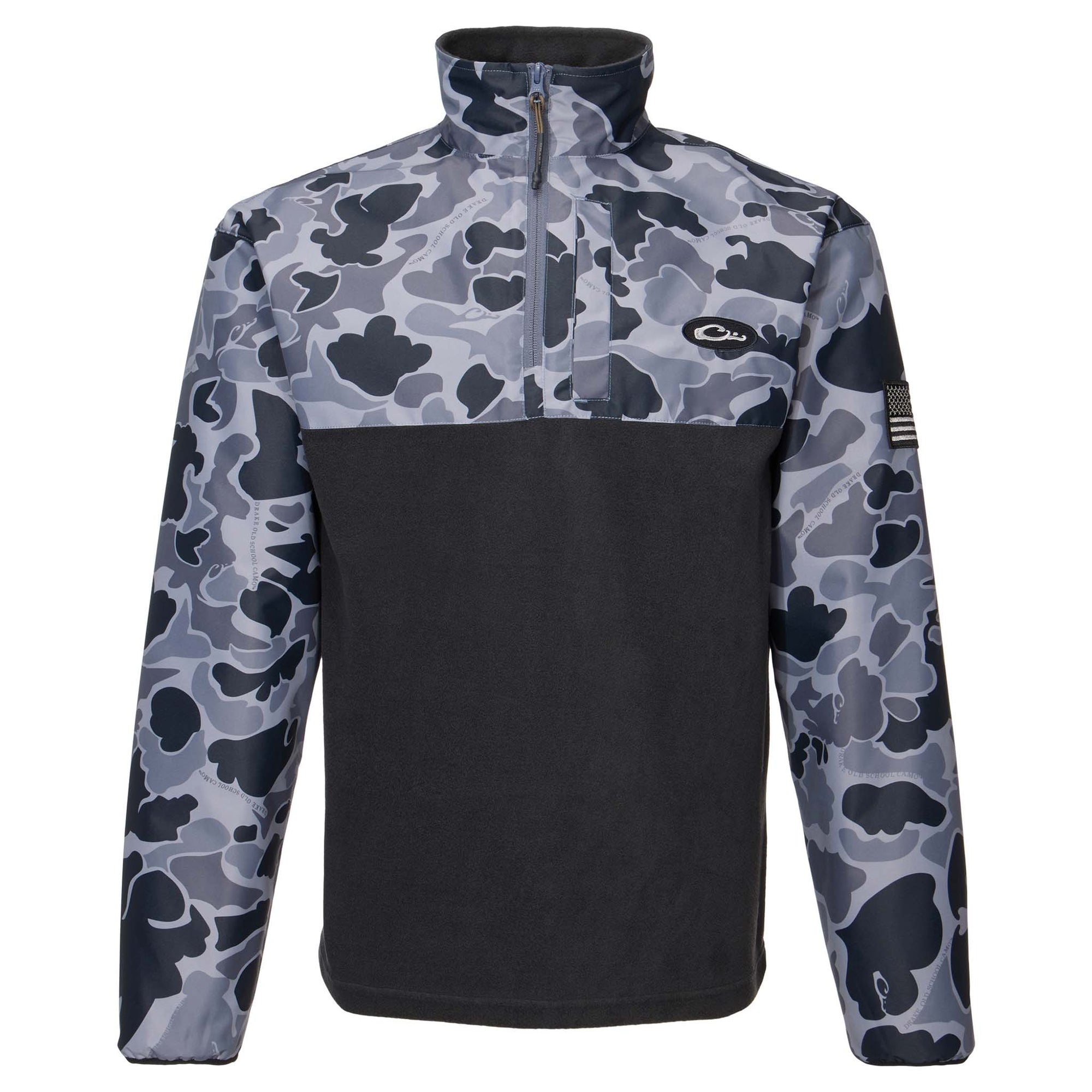 Drake Waterfowl Men's Sherpa Refuge Eqwader™ 1/4 Zip in Black Camo 