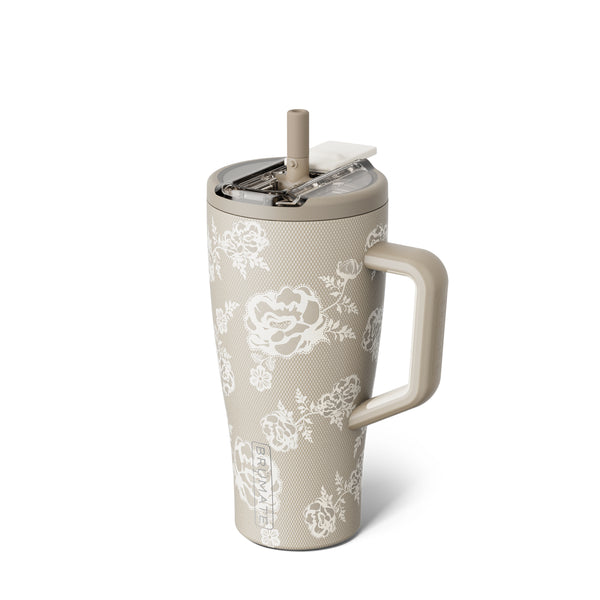 30oz Era Flip Handled Tumbler in Cream Lace