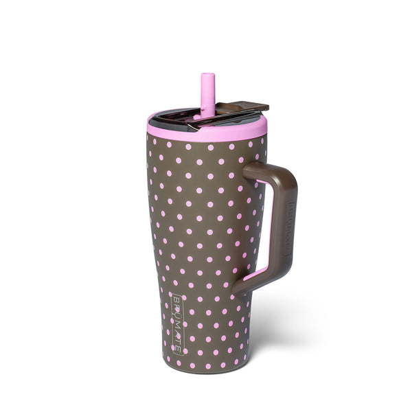 30oz Era Flip Handled Tumbler in Mocha Dot