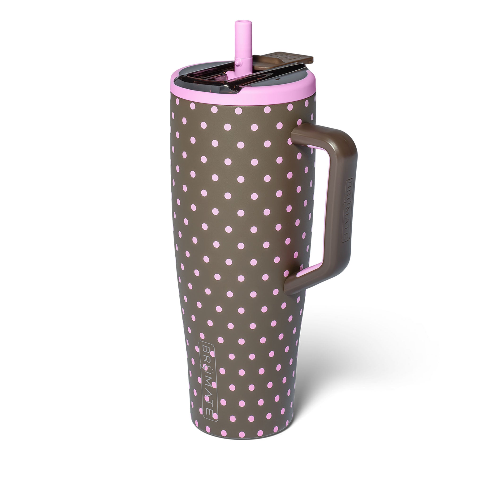 Brumate 40oz Era Flip Handled Tumbler in Mocha Dot | Palmetto Moon