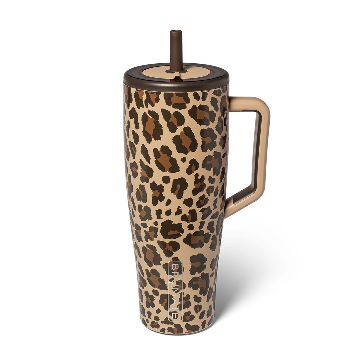 Brumate 40oz Era Handled Tumbler in Leopard Latte