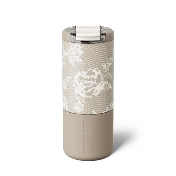 18oz Strova Ceramic-Lined Travel Tumbler in Cream Lace