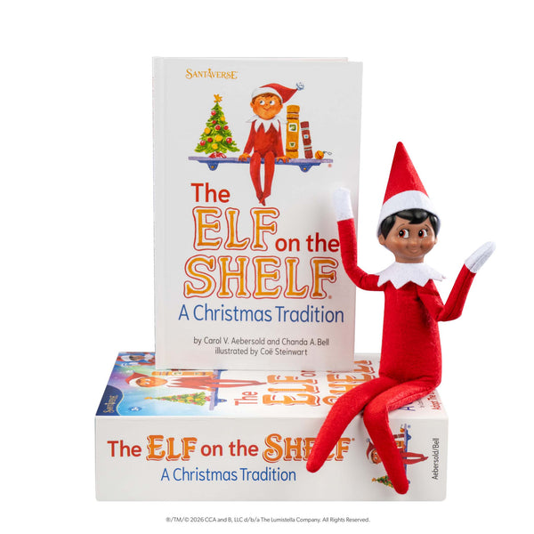 The Elf on the Shelf® A Christmas Tradition Book Set with Boy with Brown Eyes