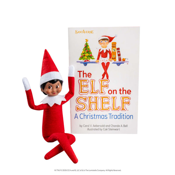 The Elf on the Shelf® A Christmas Tradition Book Set with Girl with Brown Eyes Elf