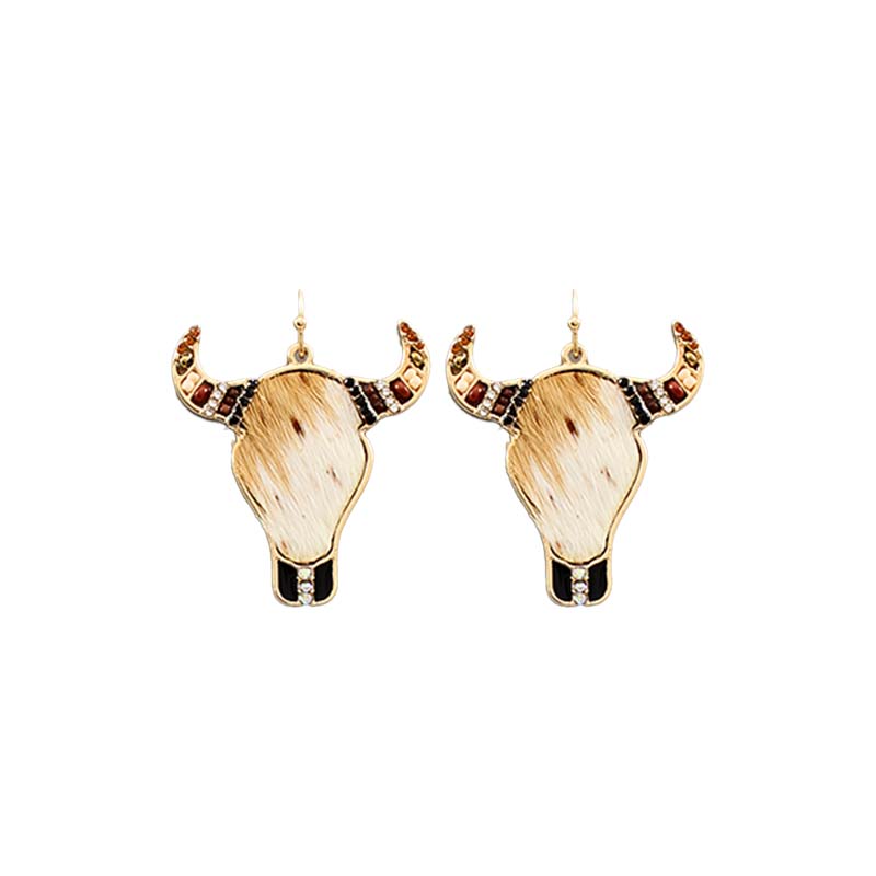Steer Head Animal Earrings