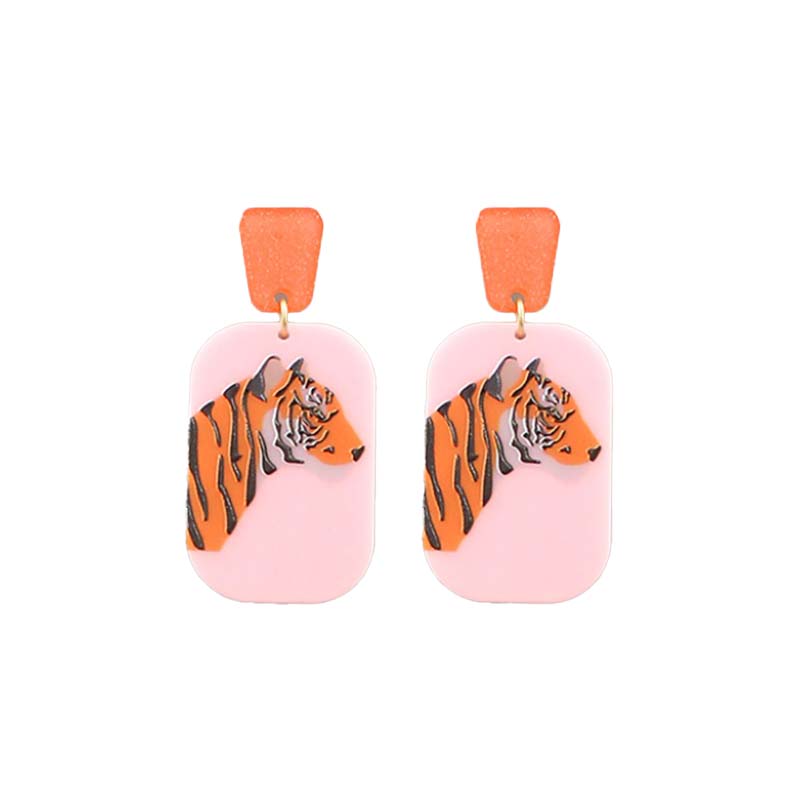 Tiger Square Earrings