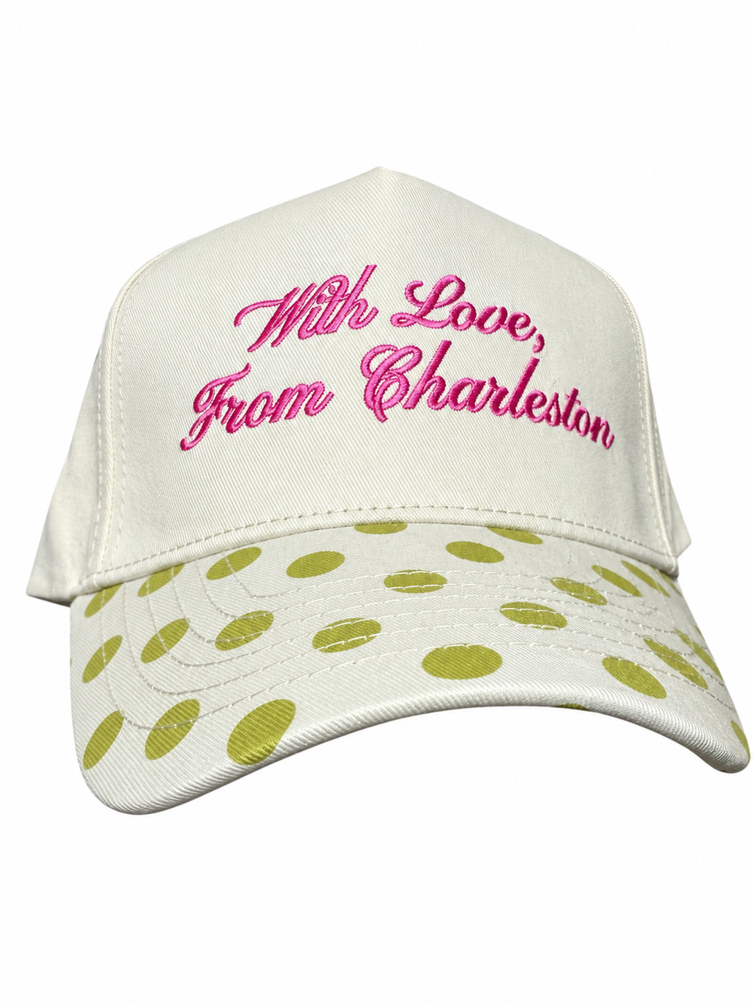 With Love From Charleston Polka Dot Trucker Hat