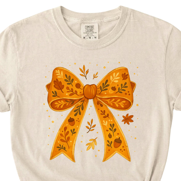 Fall Bow Short Sleeve T-Shirt