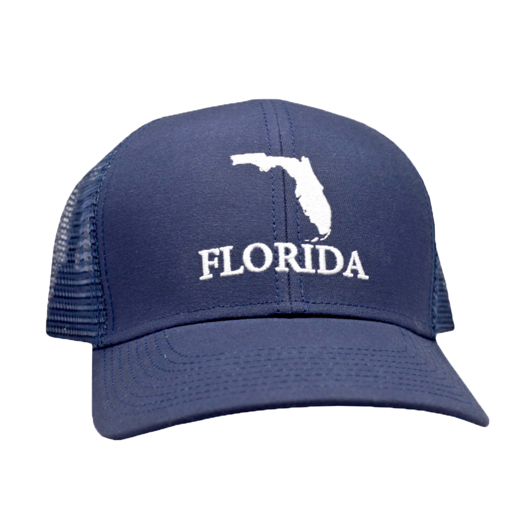 Florida Mesh Back Trucker Hat in Navy