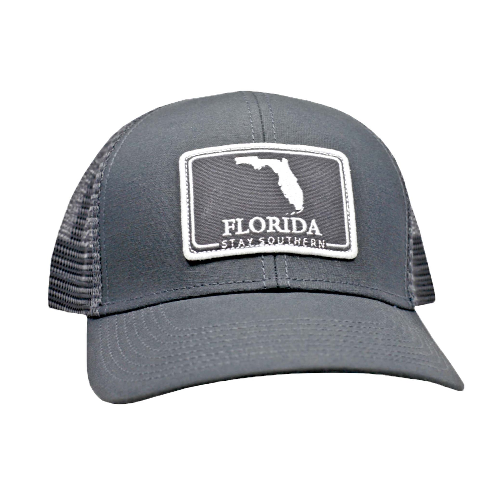 Florida Mesh Back Trucker Hat in Charcoal by Peach State Pride Hats