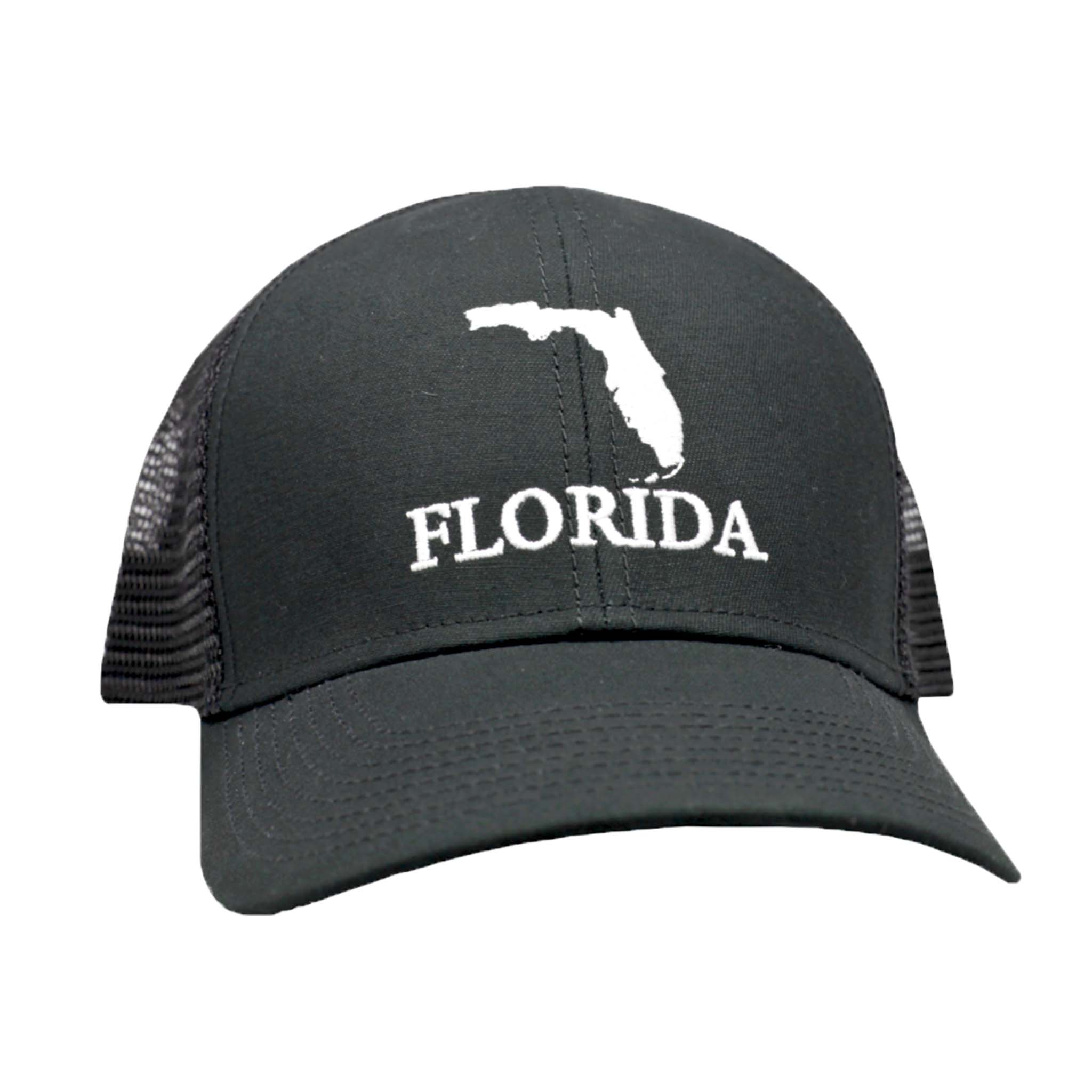 Florida Mesh Back Trucker Hat in Black