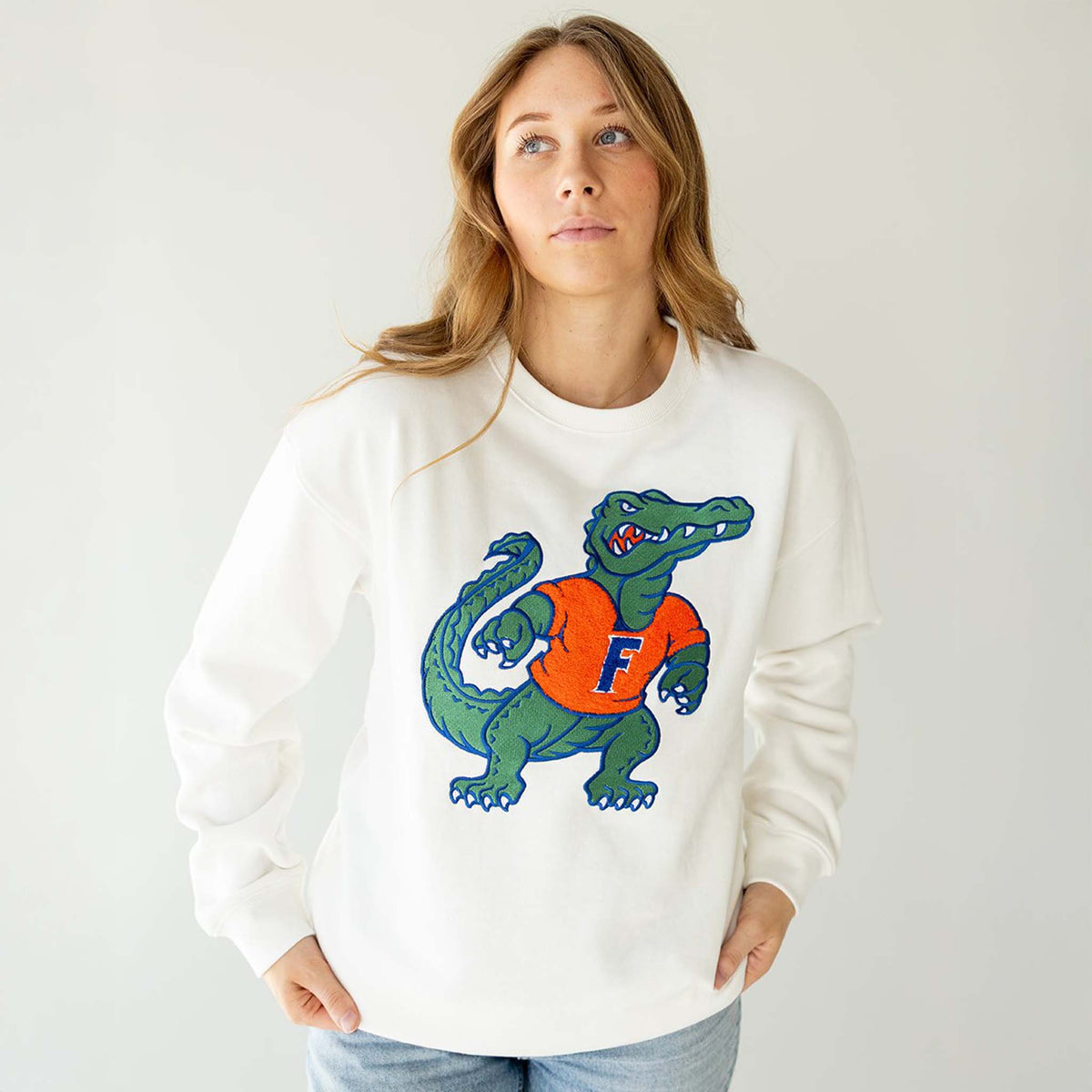 Women's Florida Mascot Chenille Patch Crewneck Sweatshirt