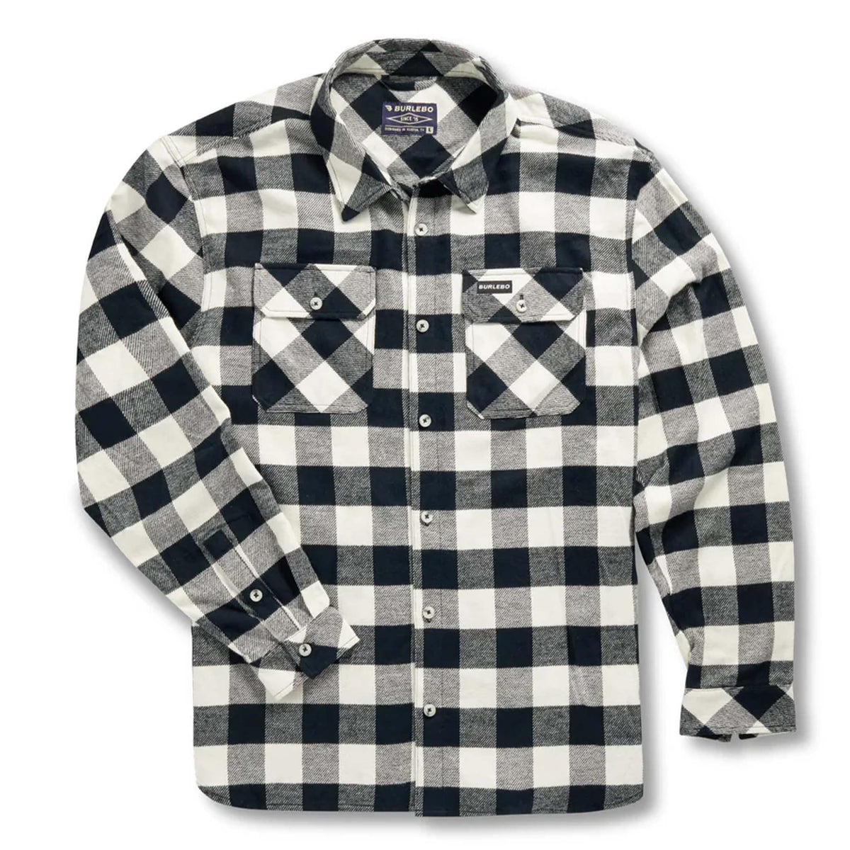 Black and white checkered shirt on a white background