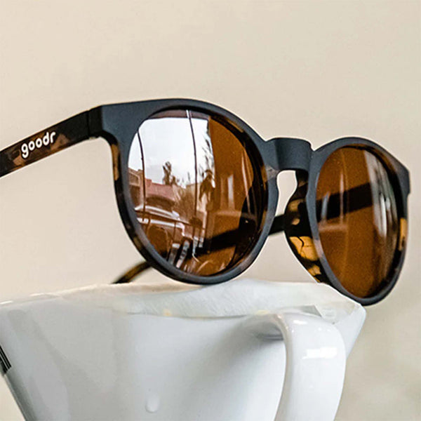 Goodr Circle G Nine Dollar Pour Over Sunglasses in Tortoise