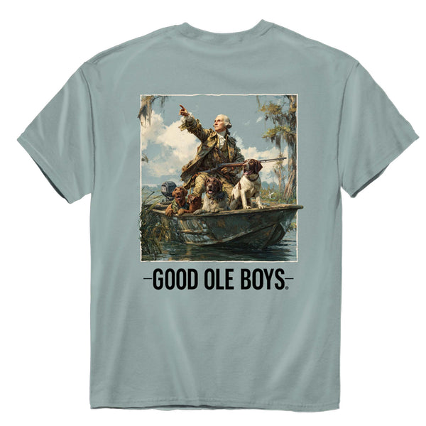 Patriotic Jon Boat Short Sleeve T-Shirt
