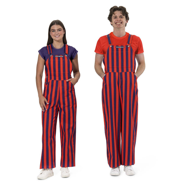 Orange & Purple Striped Game Bib Overalls