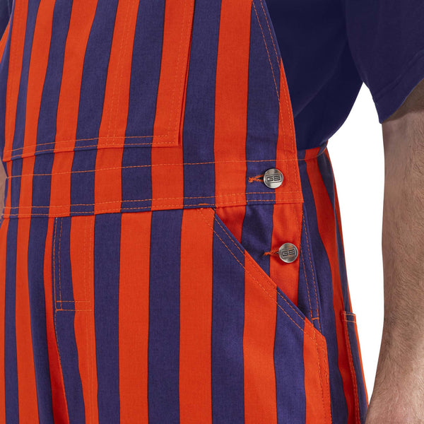 Orange & Purple Striped Game Bib Overalls