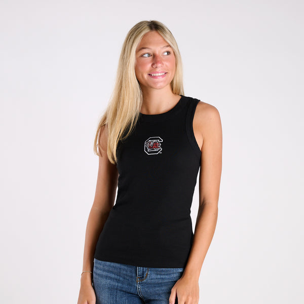 Women's South Carolina Gamecocks Ribbed Tank Top