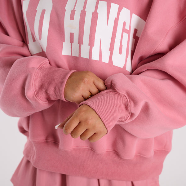 Gold Hinge Arch Crewneck Sweatshirt in Desert Rose