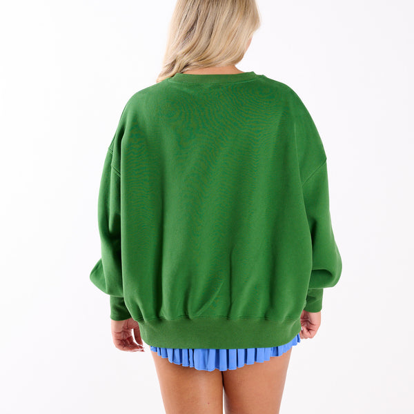 Gold Hinge Arch Crewneck Sweatshirt in Spring Green