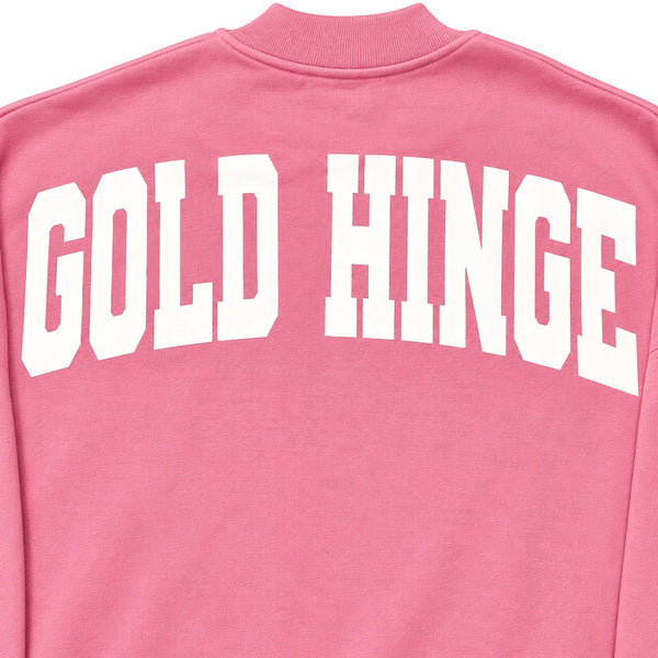 Gold Hinge Prep Mockneck in Magenta
