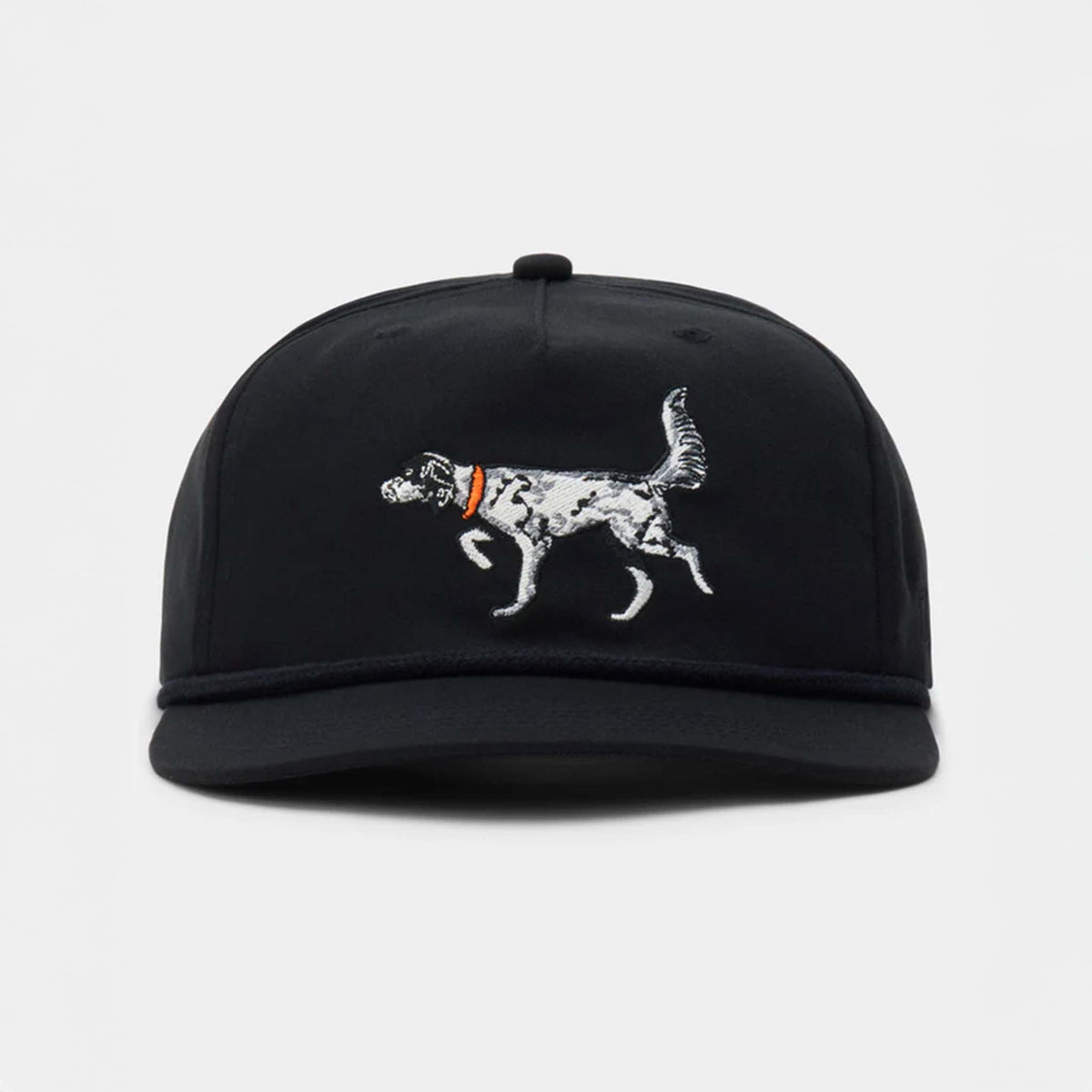 English Setter Snapback in Black by duck camp