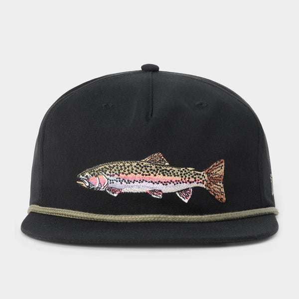 Rainbow Trout Grandpa Hat in Black
