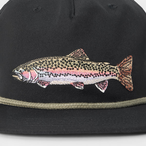 Rainbow Trout Grandpa Hat in Black