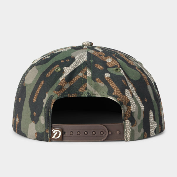 Mallard Rope Snapback in Woodland Camo