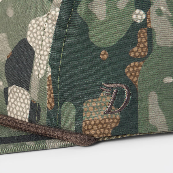 Mallard Rope Snapback in Woodland Camo