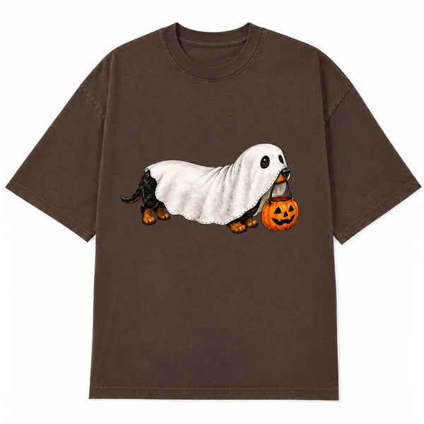 Ghost Dachshund Short Sleeve T-Shirt
