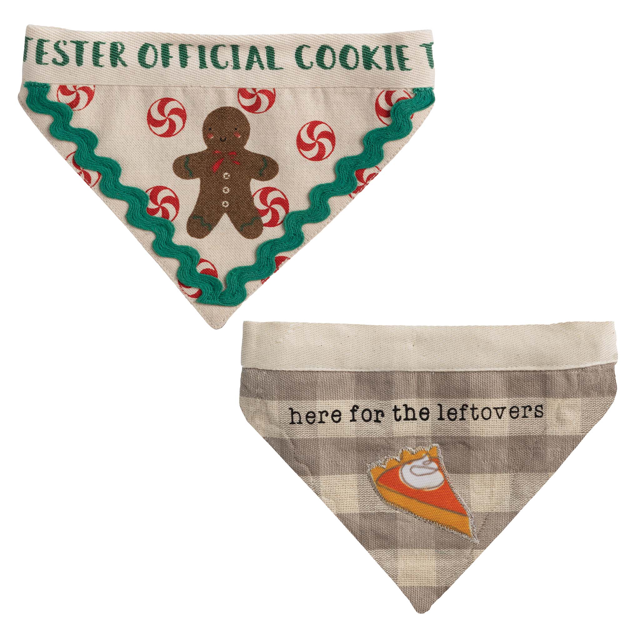 Gingerbread/Leftovers Reversible Pet Bandana