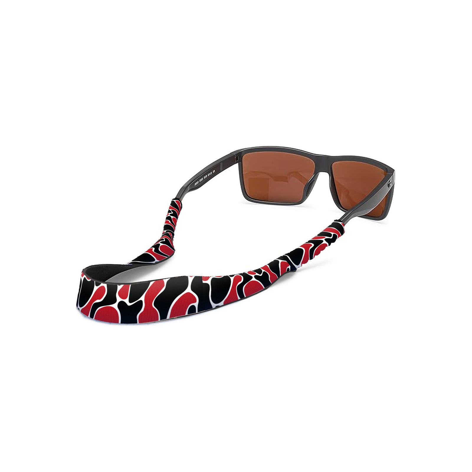 Red and Black Camo Sunglasses Strap