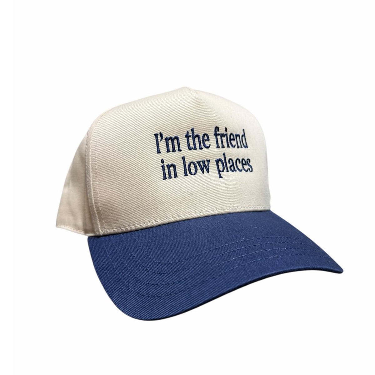 Friends in Low Places Hat in Navy and Cream