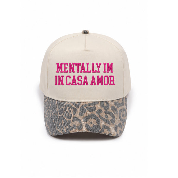 Mentally in Casa Amor Hat in Cream and Leopard