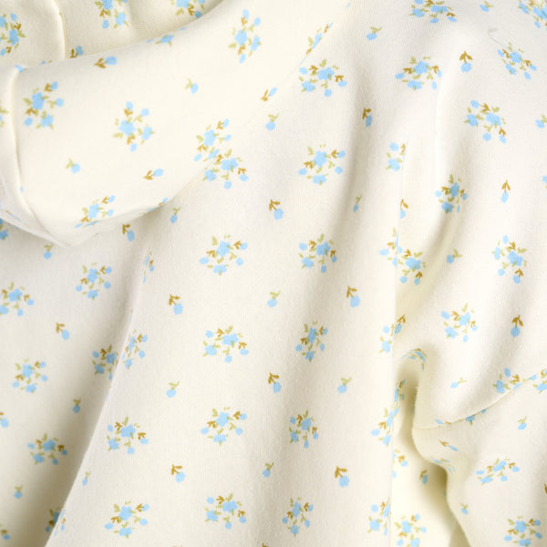 Blue Floral Bow Hoodie