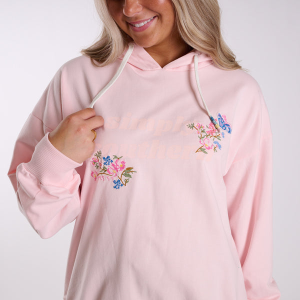Floral Hoodie in Pink